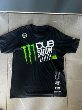 Monster Energy DUB Show Tour Men's Short Sleeve Tee - Black/Green